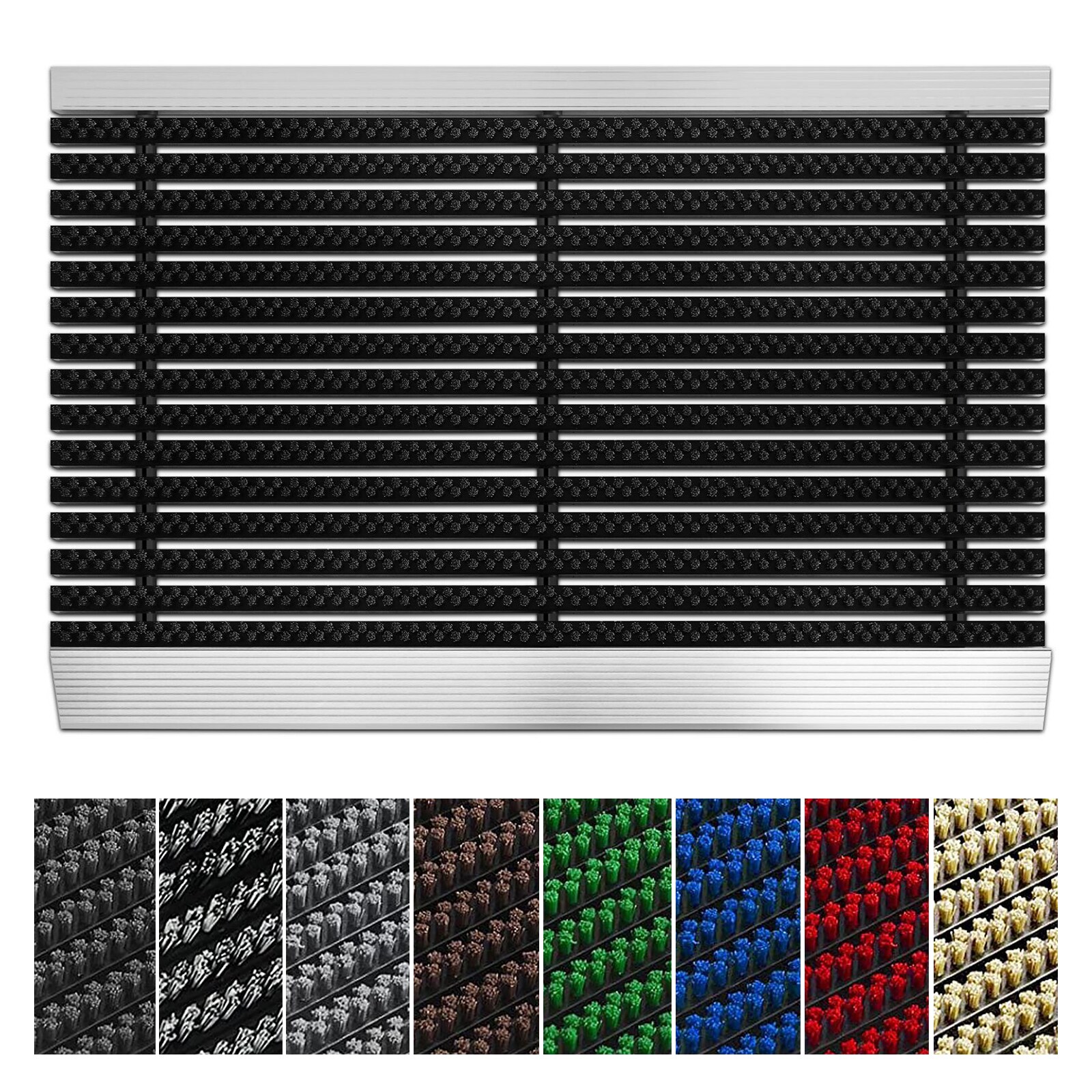 Floordirekt Hochleistungsmatte Profi Brush Bürsten: Schwarz