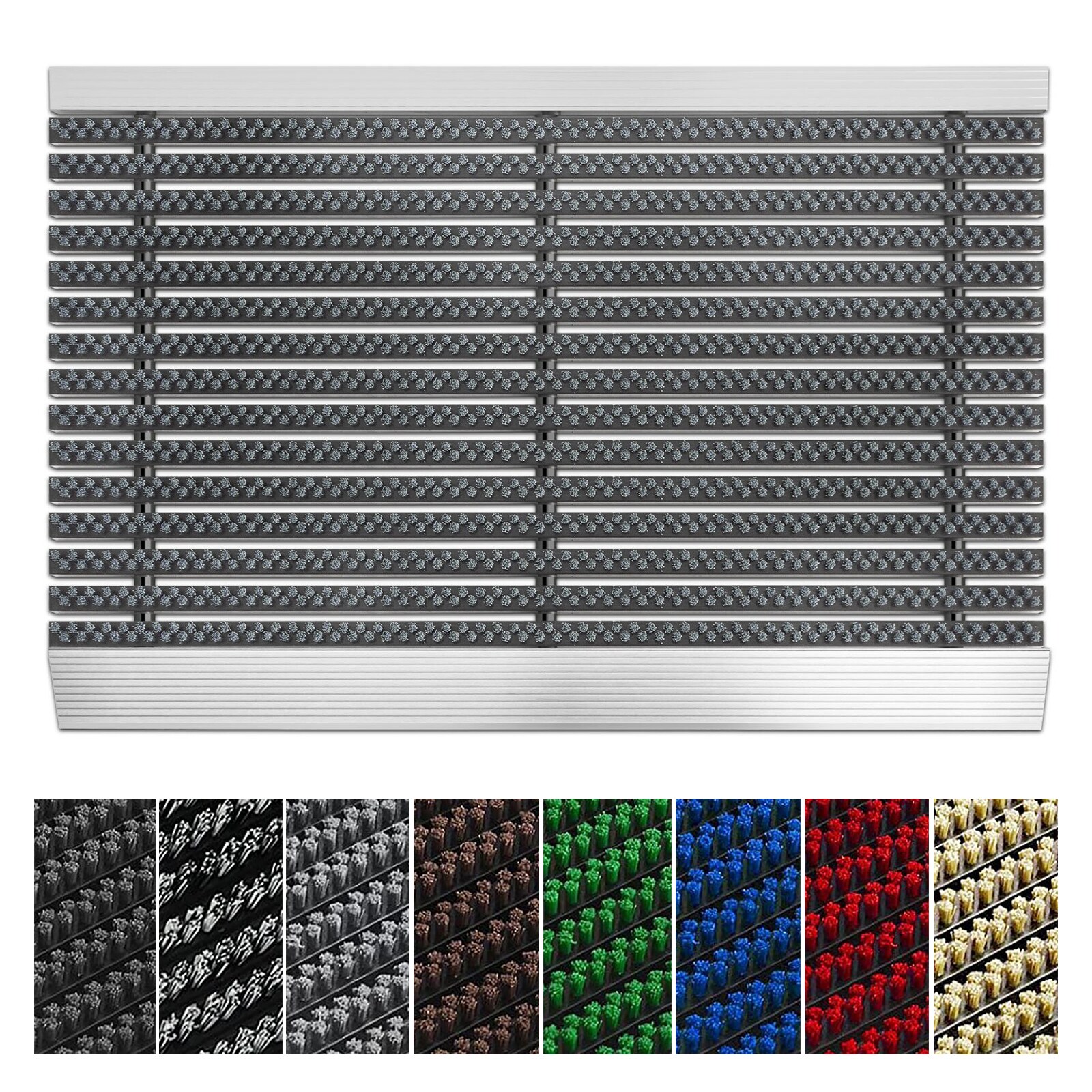 Floordirekt Hochleistungsmatte Profi Brush Grau