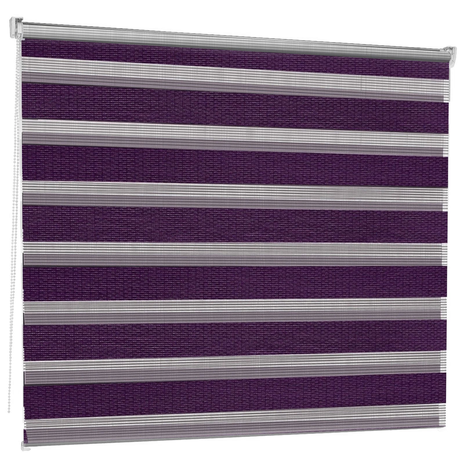 casa pura Doppelrollo | Mini Day & Night | Ohne Bohren | Violett - Bild 1