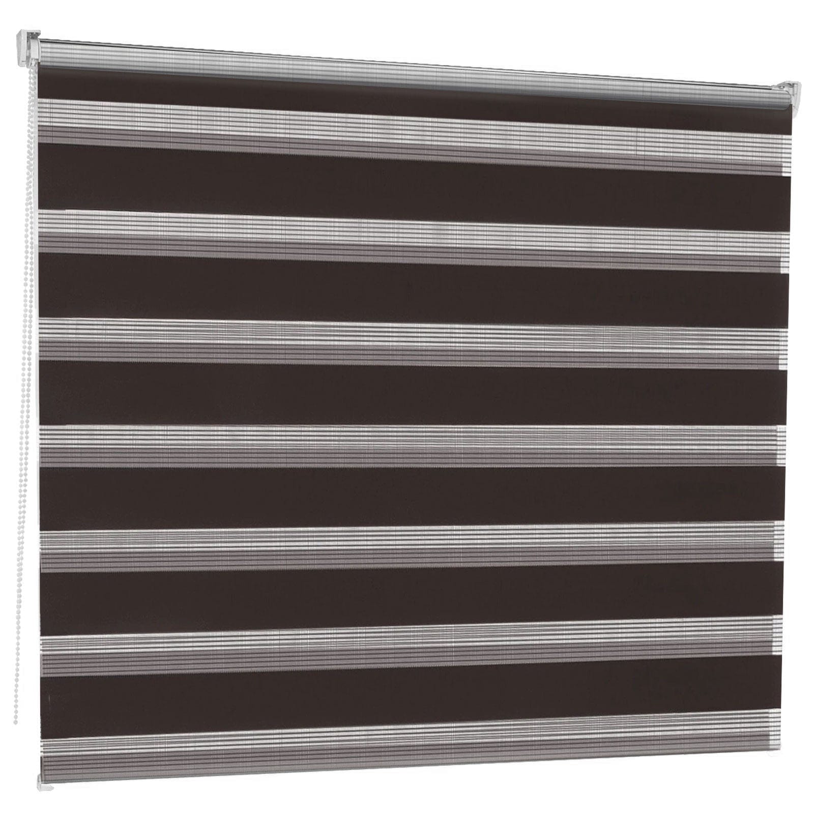 casa pura Doppelrollo | Mini Day & Night | Ohne Bohren | Dunkelbraun - Bild 1