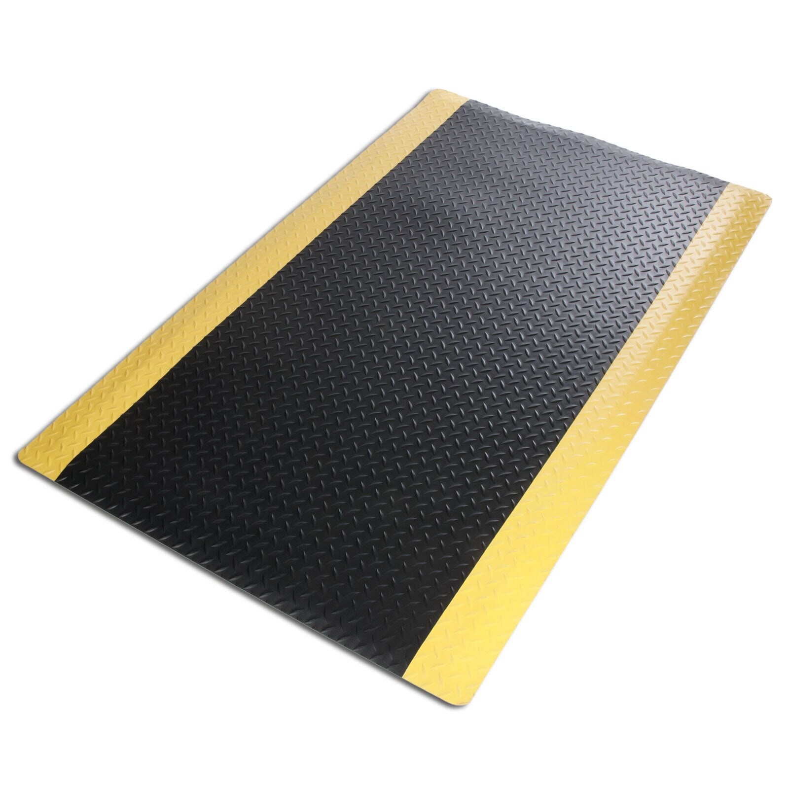 etm Anti-Ermüdungsmatte HeavyDuty Diamond Schwarz-gelb