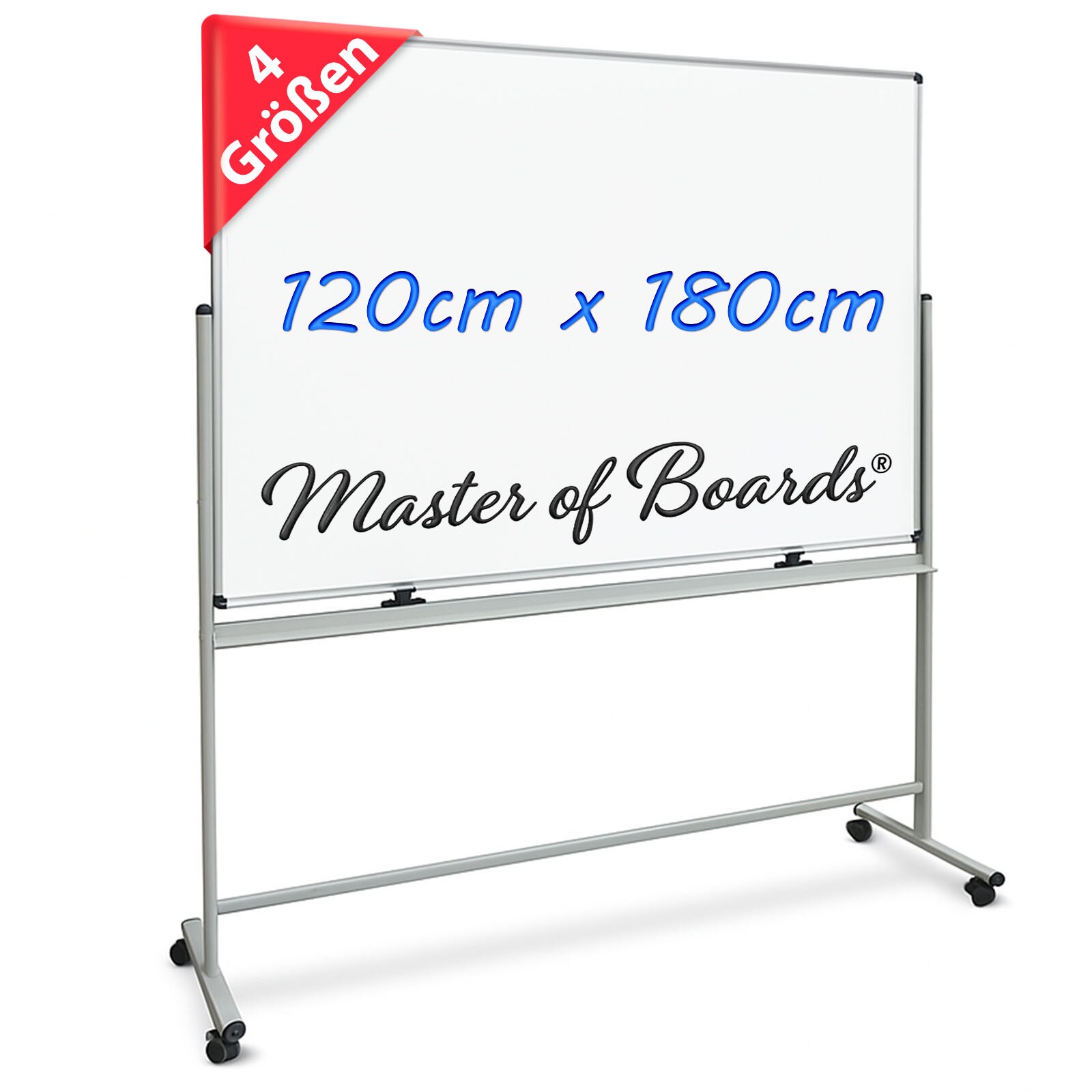 Master of Boards Whiteboard Stanford Lackiert Mobil & drehbar