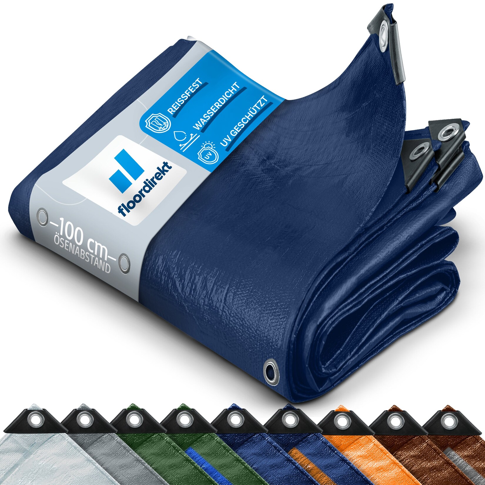 floordirekt Abdeckplane 140 g/m² Blau