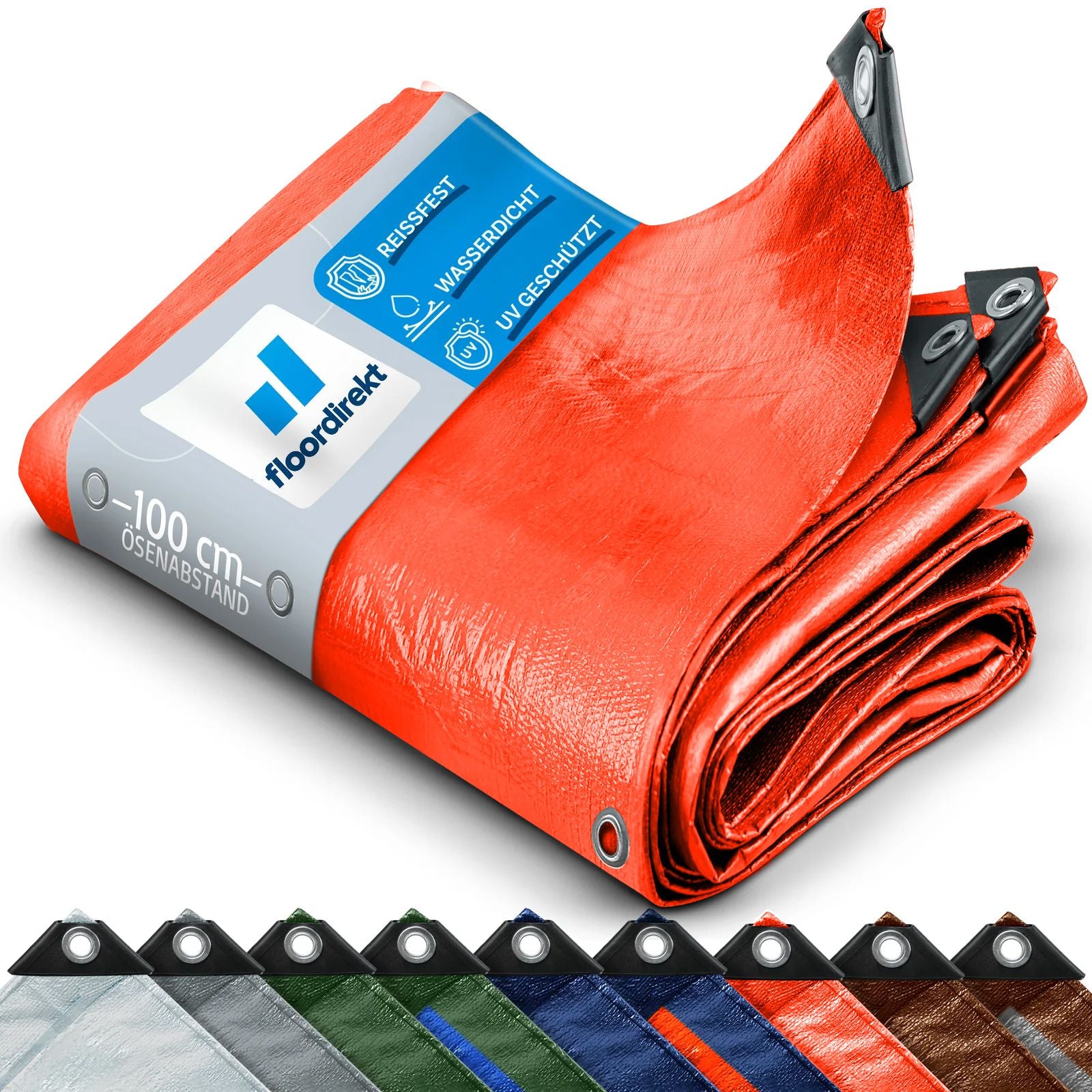 floordirekt Abdeckplane | 140 g/m&sup2; | Orange - Bild 1