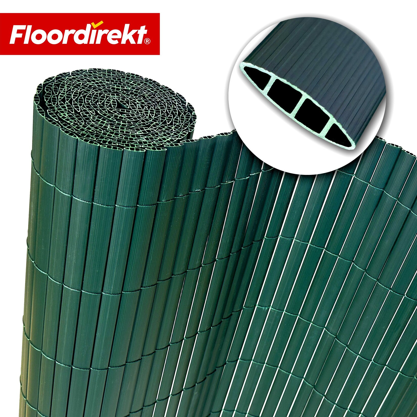 Floordirekt Sichtschutzzaun PVC Grün