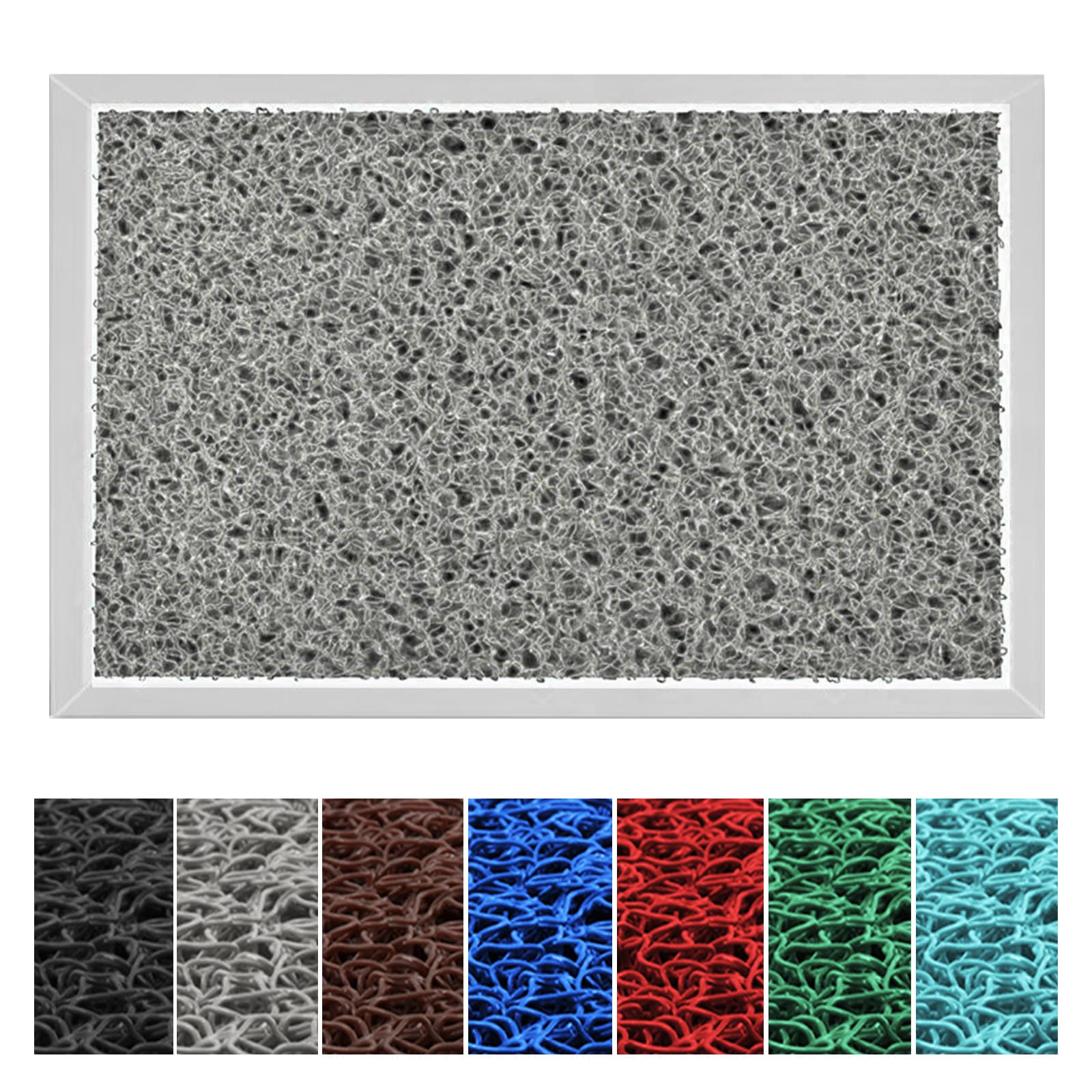 etm Alu-Desinfektionsmatte | Hygienic Mat | Spaghetti-Matten-Einlage | Grau - Bild 1