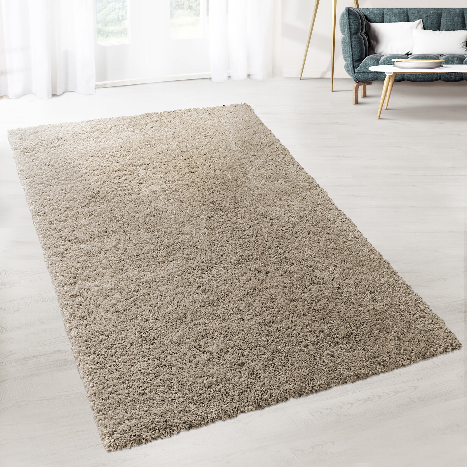floordirekt Shaggy-Teppich Prestige Beige
