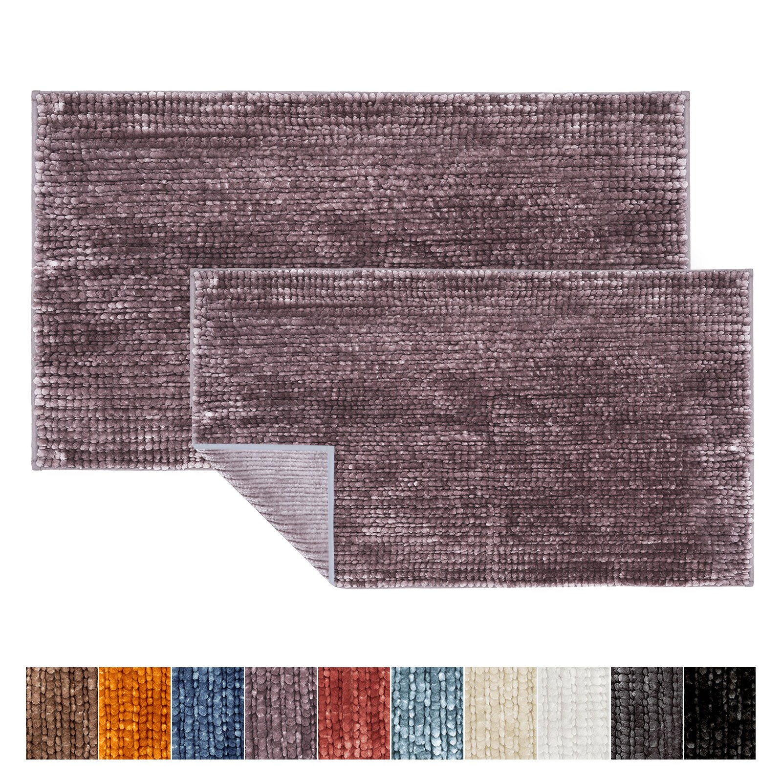 Karat Badematte | Coral | Chenille-Struktur | Lila - Bild 1