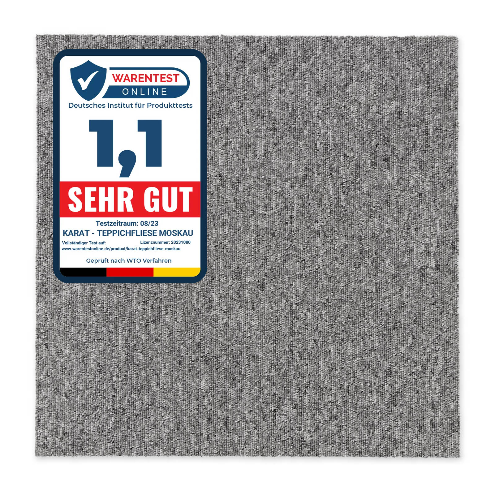 karathomeliving Teppichfliesen Moscow | Grau 01 - Bild 1