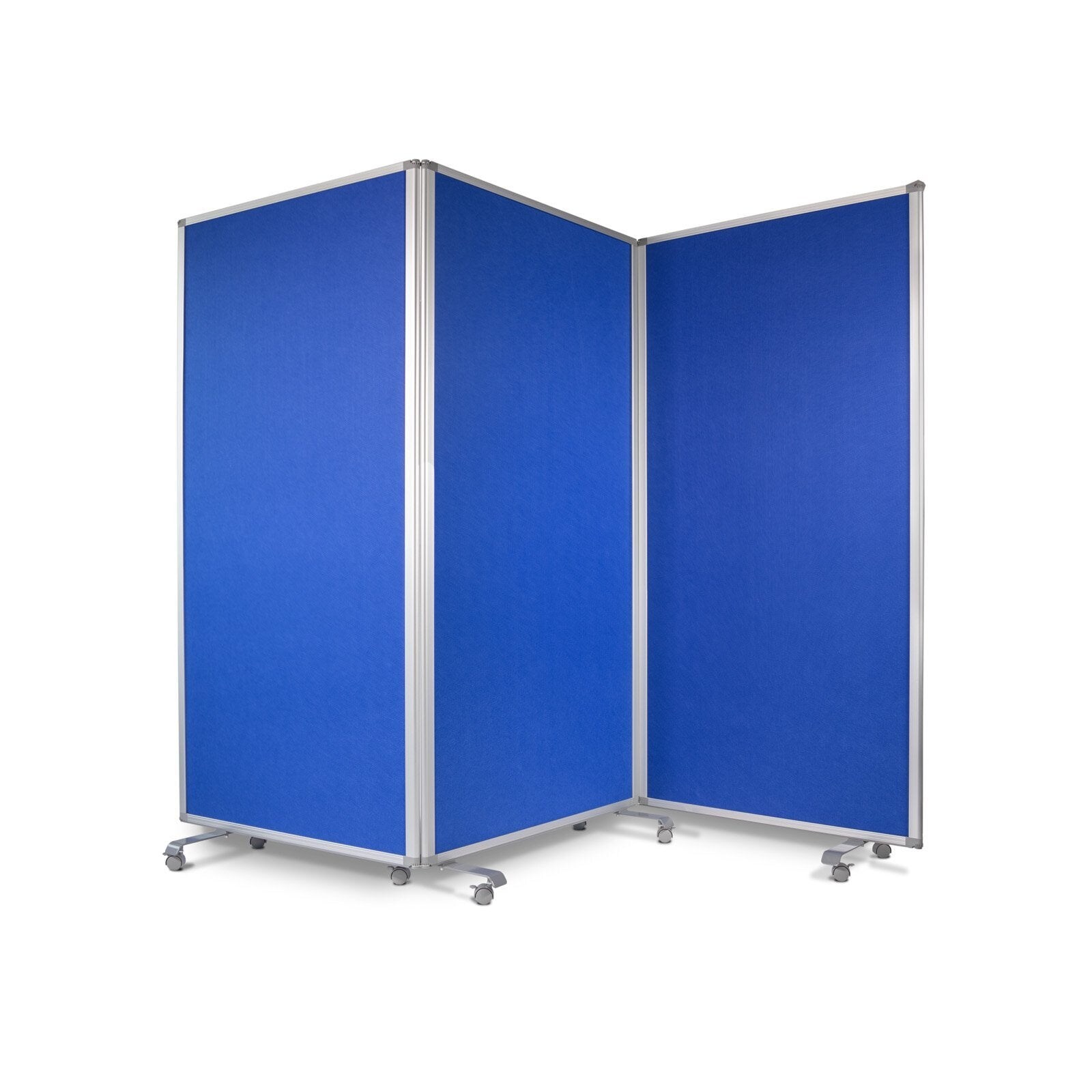 Office Marshal Filz-Stellwand Trennwand 3-teilig Blau