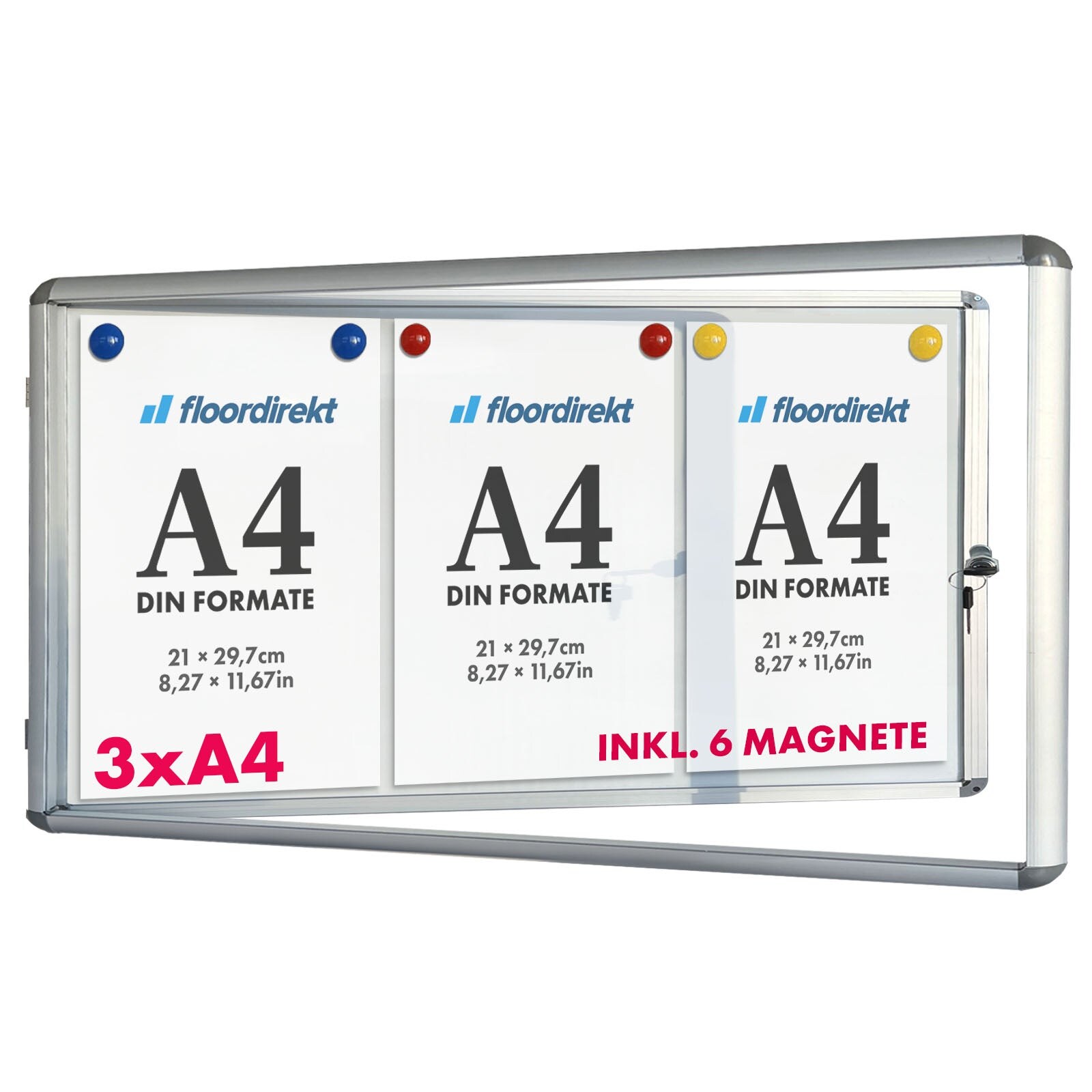 Master of Boards Schaukasten Innen Premium 37 x 70 cm 3 x A4