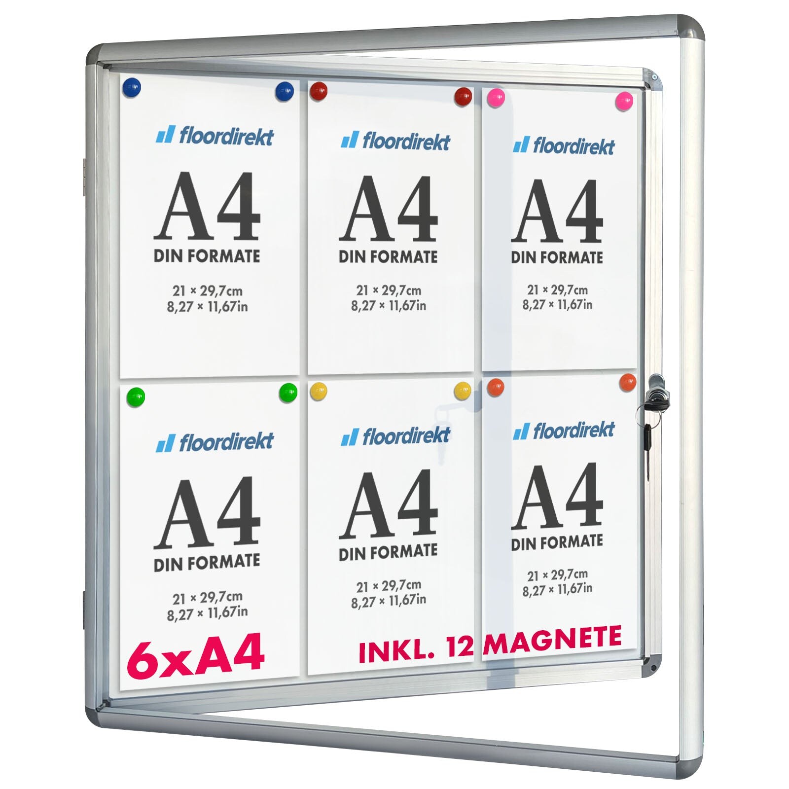 Master of Boards Schaukasten Innen Premium 70 x 67 cm 6 x A4