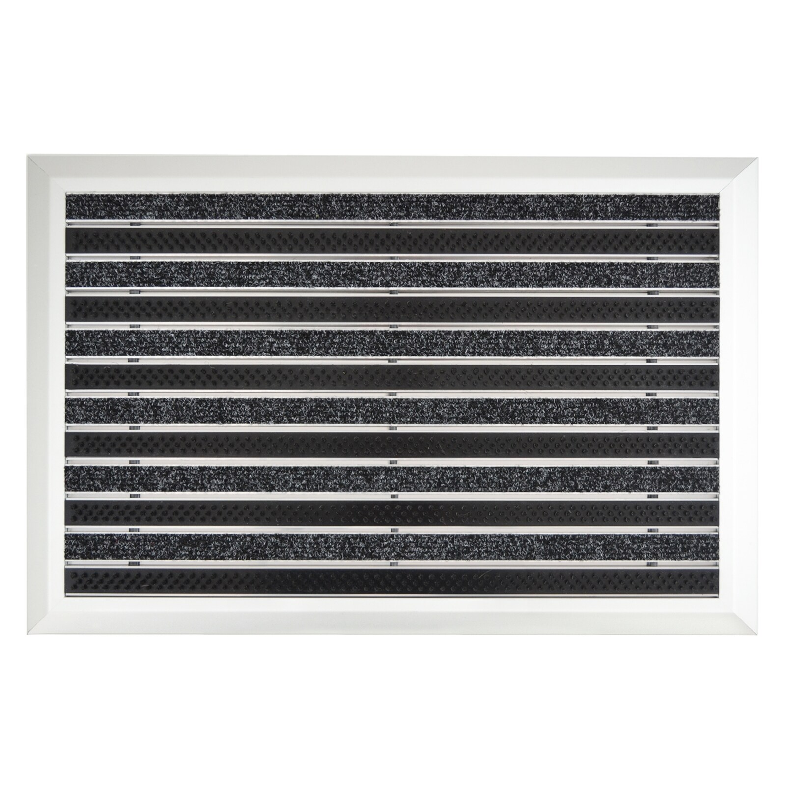 casa pura Optimum Mat Alumatte mit Bürsten und Teppicheinlage