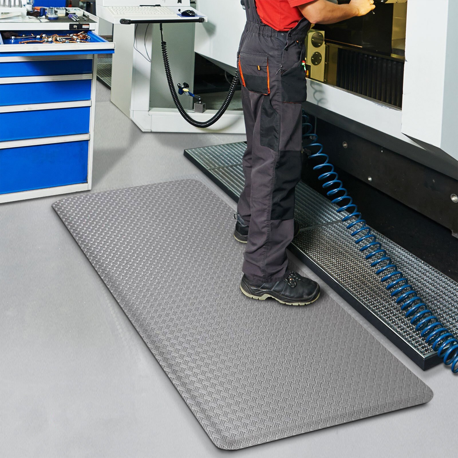 etm Anti-Ermüdungsmatte HeavyDuty TireTuff Grau