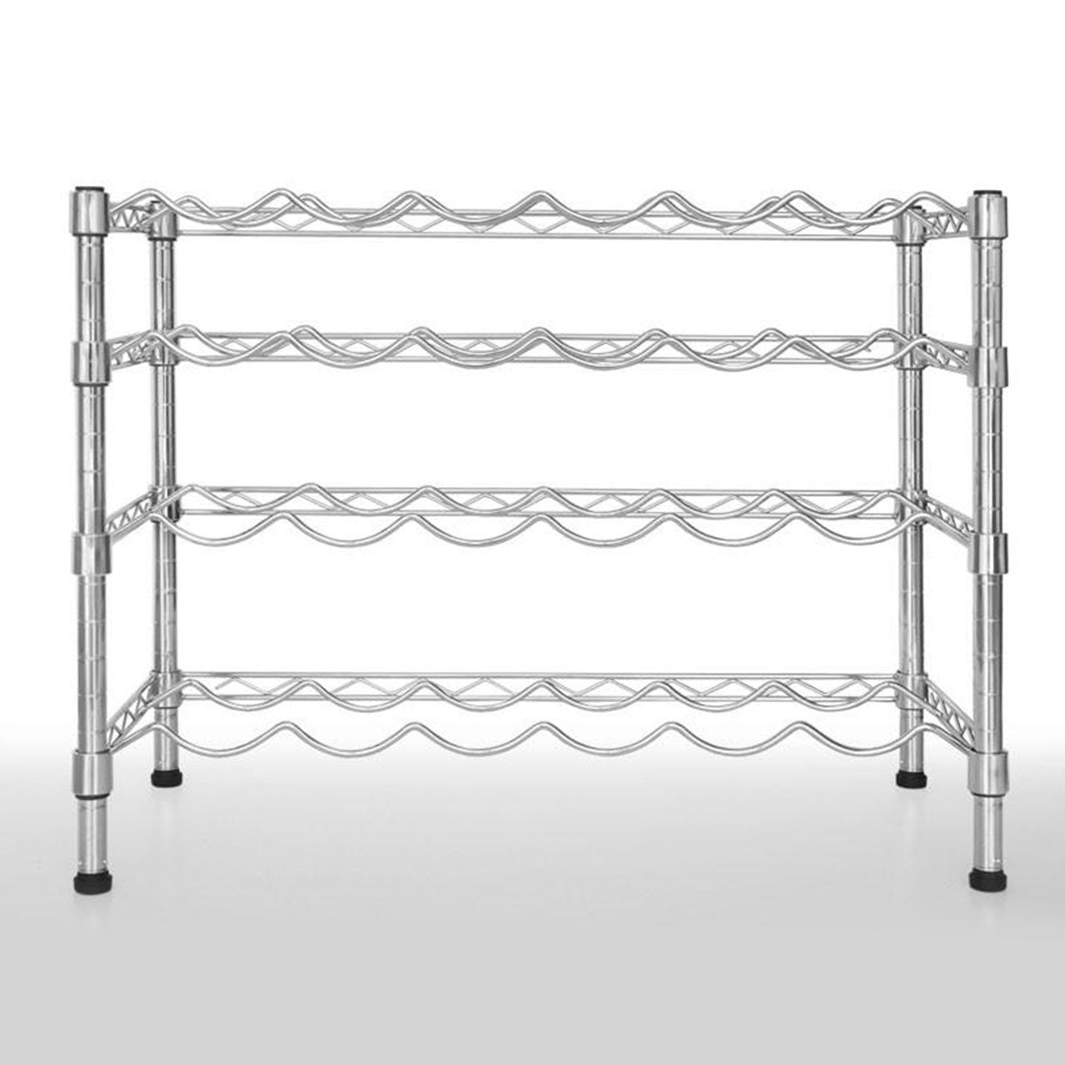 casa pura Weinregal Toskana | Verchromt | 4 Etagen - Bild 1