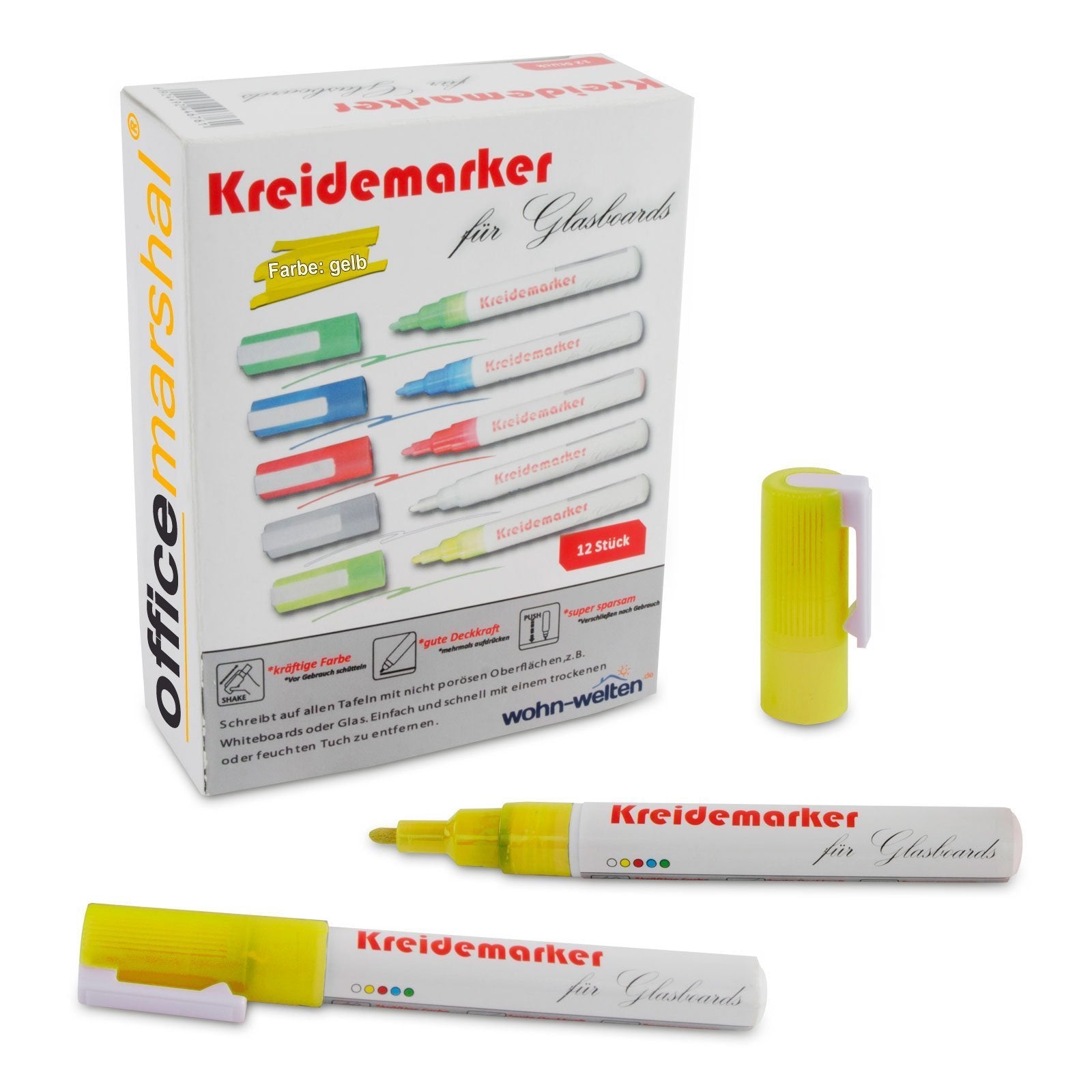 Office Marshal Kreidemarker | 12er-Set - Bild 1