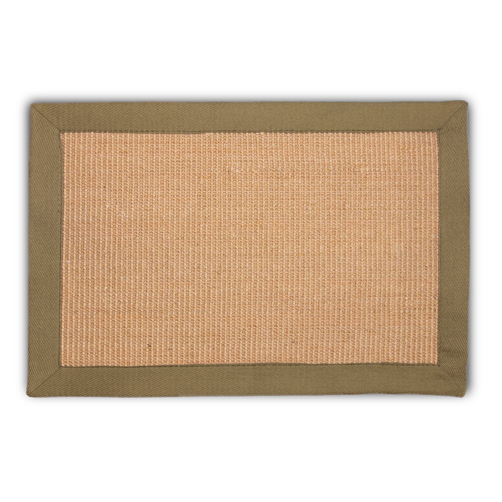 Karat Sisal-Kratzteppich Amazonas | Natur | Bord&uuml;re: Taupe / Pistazie - Bild 1