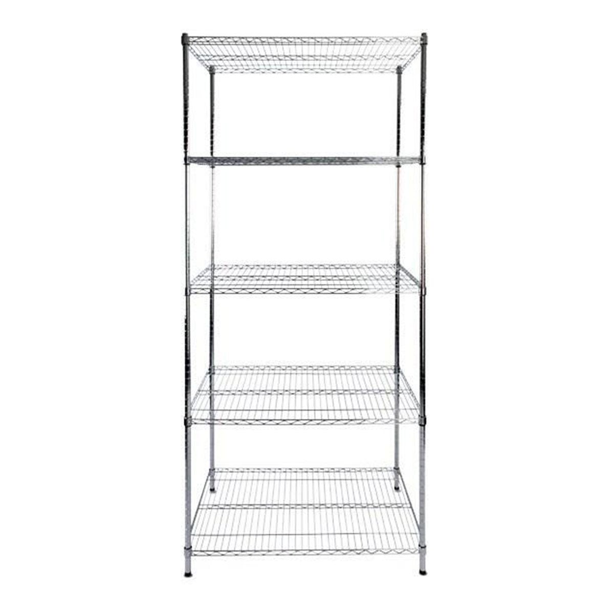 Mammut Schwerlastregal – Metallregal Himalaya   Verchromt   5 Böden | 04251041643978