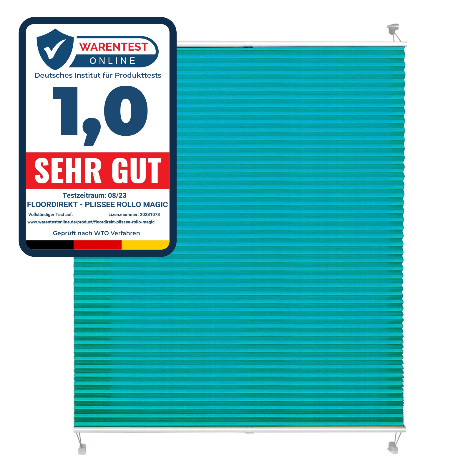 casa pura Plissee Faltrollo Magic | Casa pura&reg; | Petrol - Bild 1