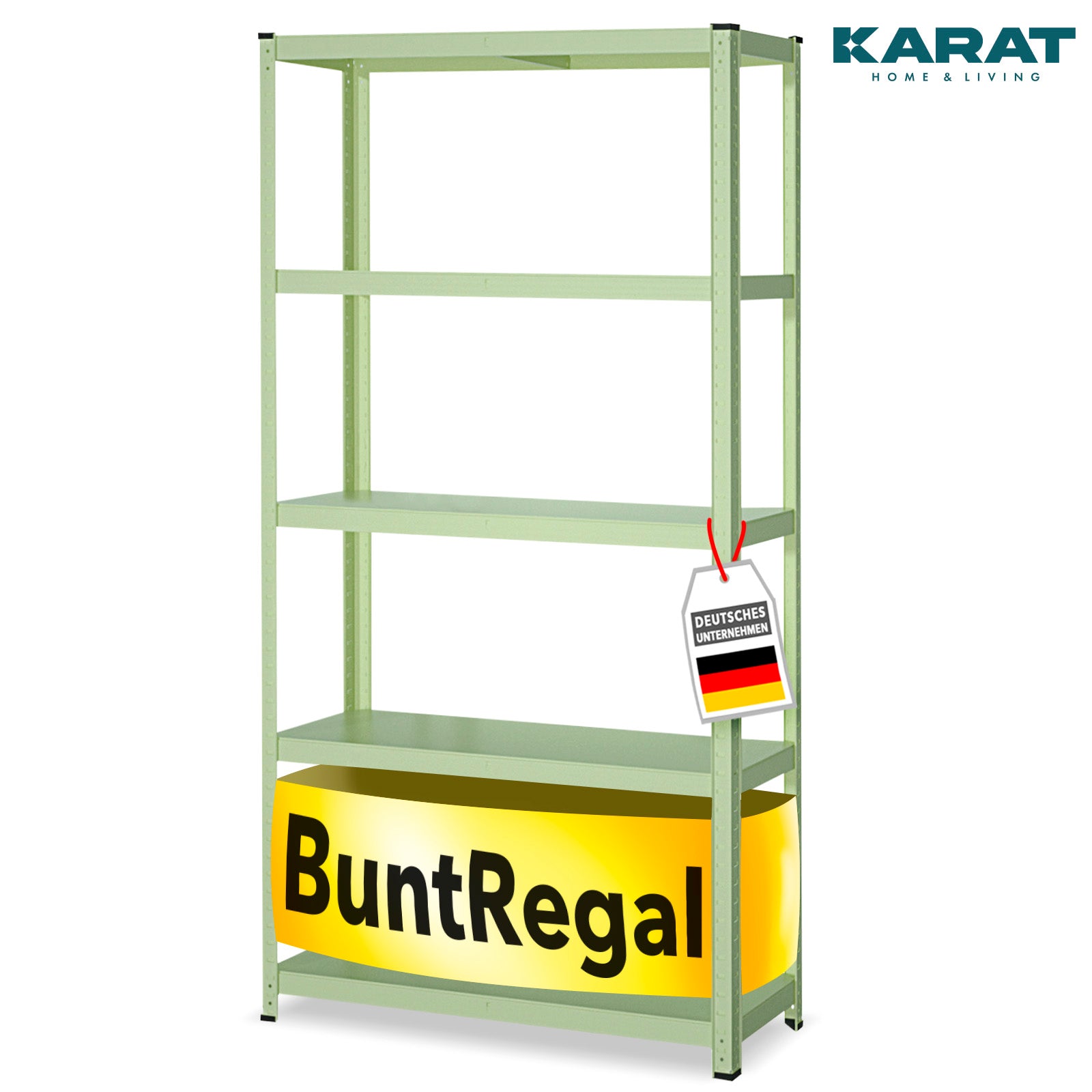 karat homeliving Buntregal Kleur | Wei&szlig;gr&uuml;n 6019 - Bild 1