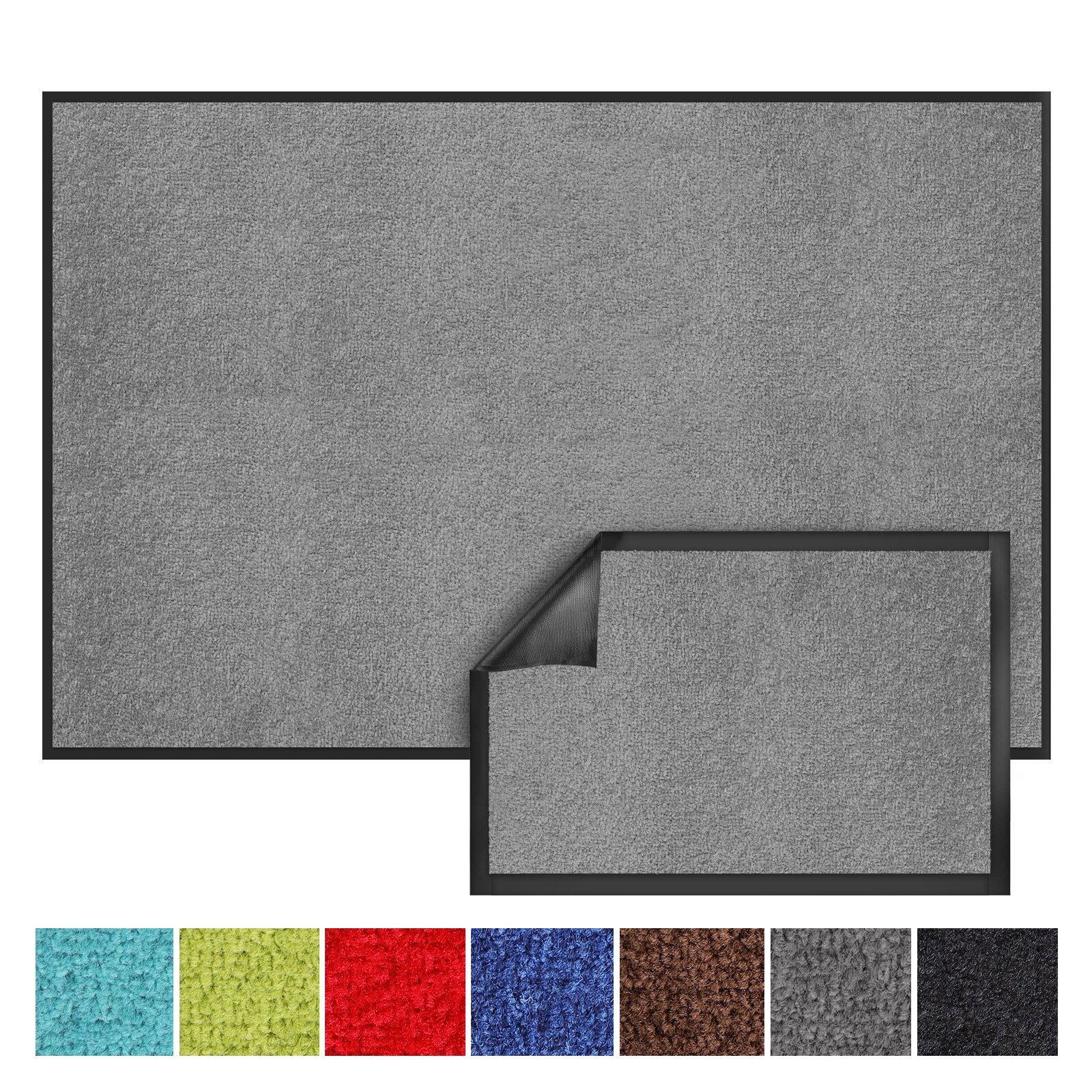 Karat Schmutzfangmatte Monochrom Silbergrau
