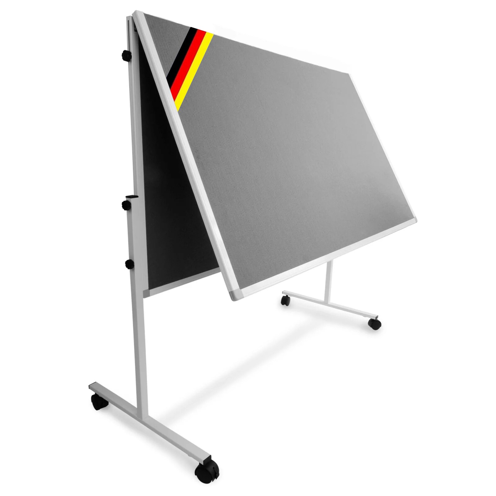 Office Marshal Moderationstafel Grau Doppelseitig & klappbar Mit Rollen