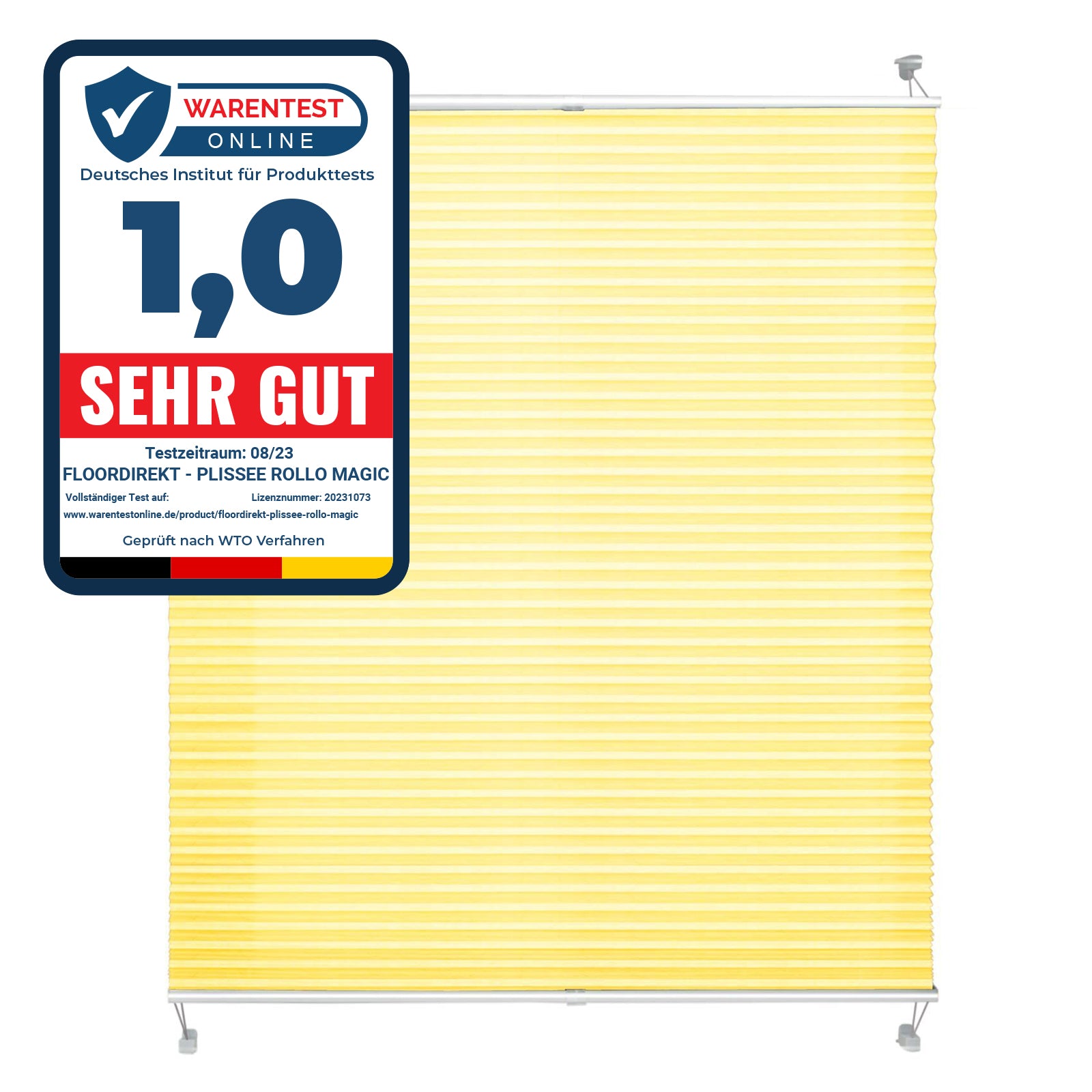 casa pura Plissee | Faltrollo | Magic | Gelb - Bild 1