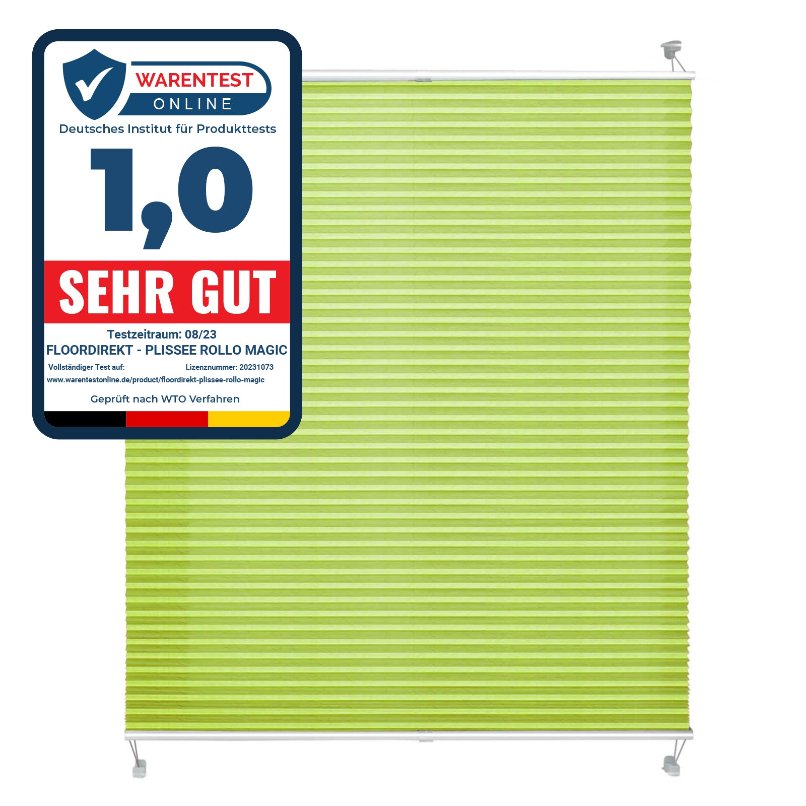 casa pura Plissee | Faltrollo | Magic | Hellgr&uuml;n - Bild 1