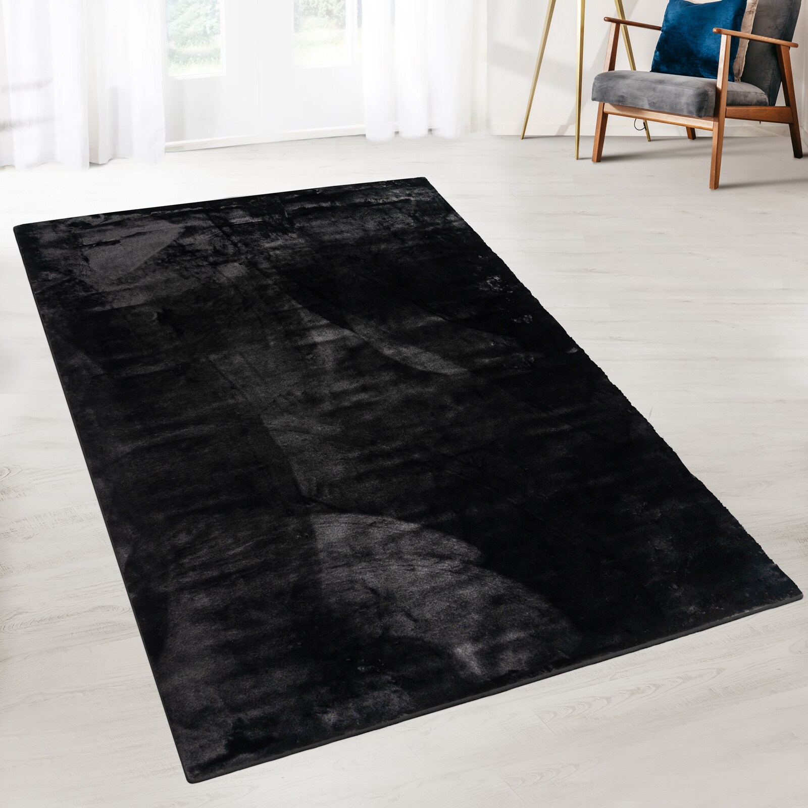 karathomeliving Hochflorteppich Soft Paradise | Schwarz - Bild 1