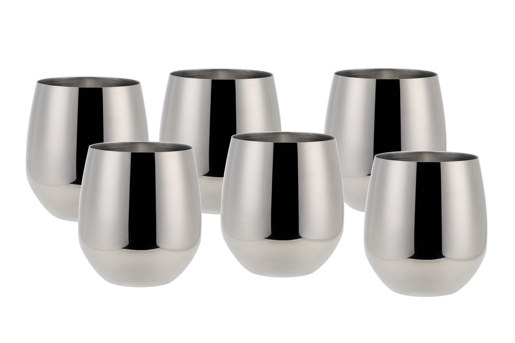 Echtwerk Wein-/Wasserkelch Set 6tlg aus Edelstahl | 04260238064083