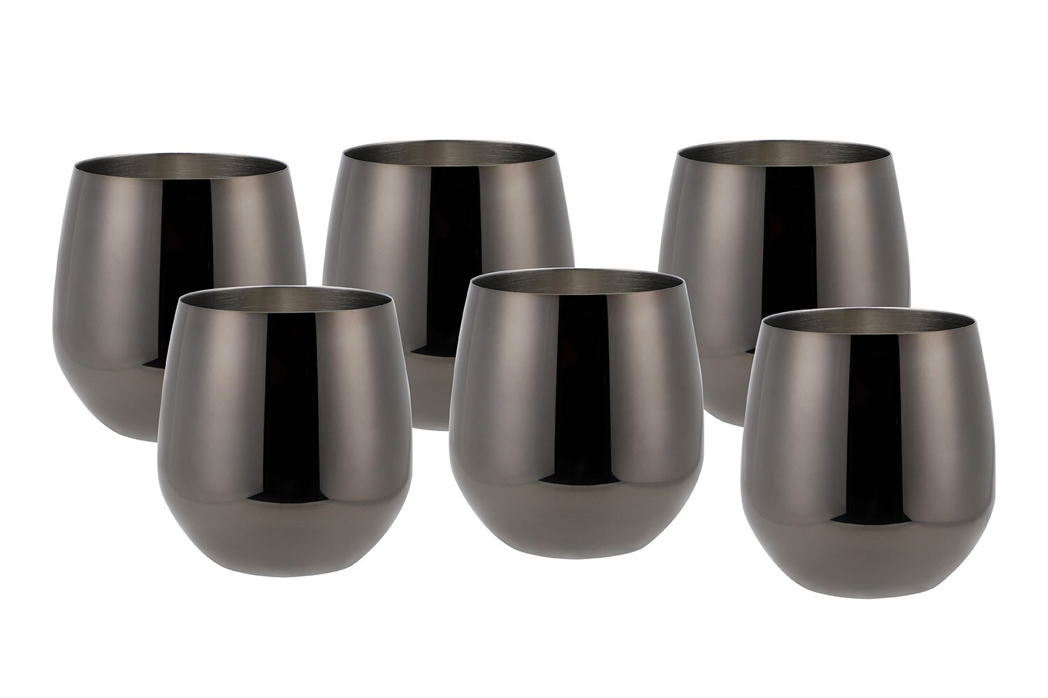 Echtwerk Wein-/Wasserkelch Set 6tlg – schwarz | 04260238064113