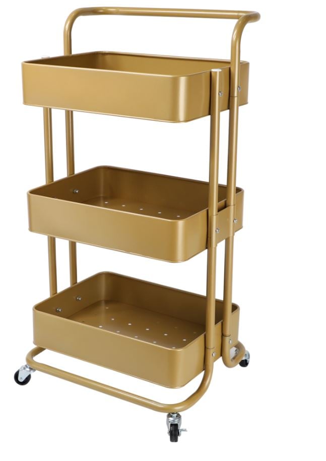 K&uuml;chenwagen mit Tragegriff - gold - Bild 1