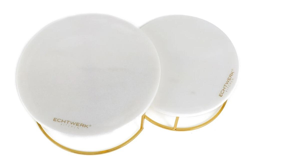 Marmor Etagere 2-Stöckig – gold | 04260238066308