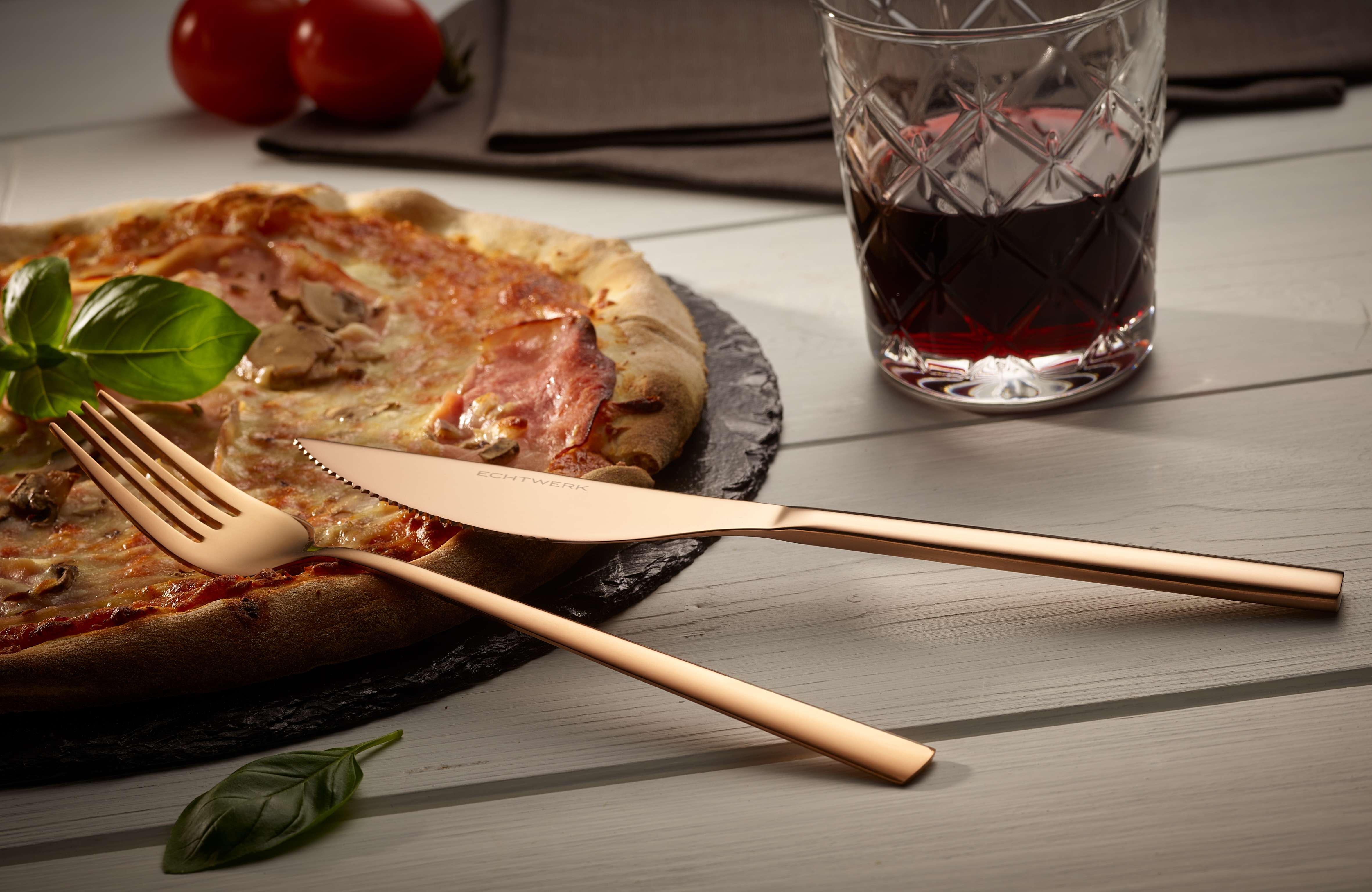 Pizzabesteck Set "Bari" 4tlg - bronze - Bild 1