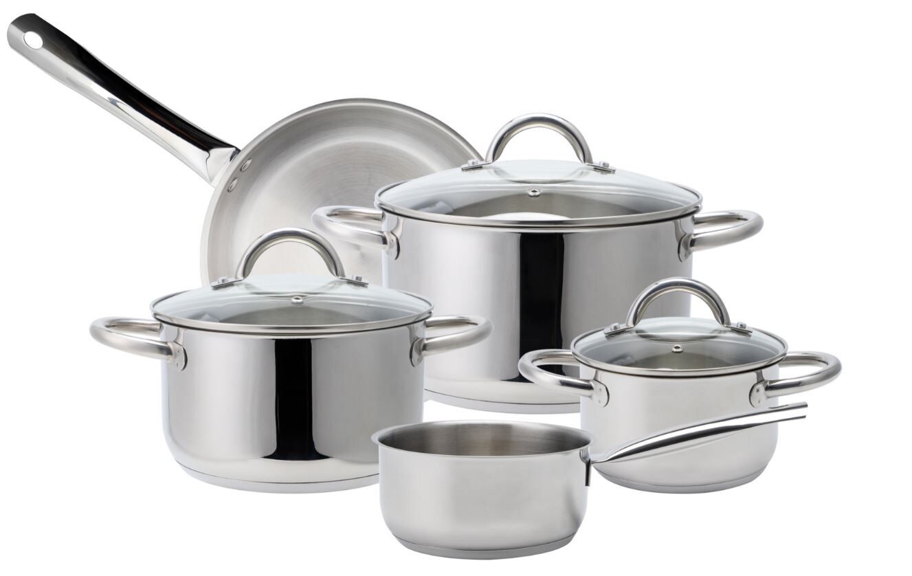 Echtwerk Kochtopf-Set 8tlg aus Edelstahl, silber | 04260238066964