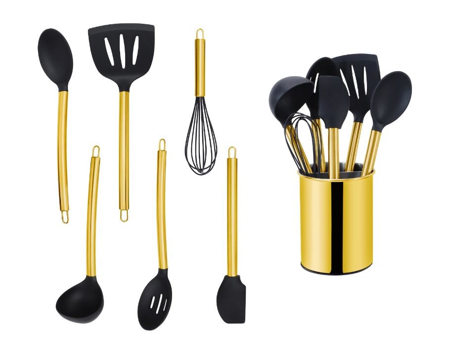 ECHTWERK K&uuml;chenhelfer Set 7-teilig gold - Bild 1