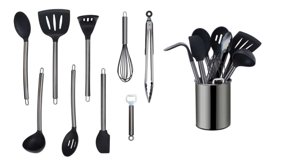 ECHTWERK Küchenhelfer Set 10-teilig schwarz | 04260238067749