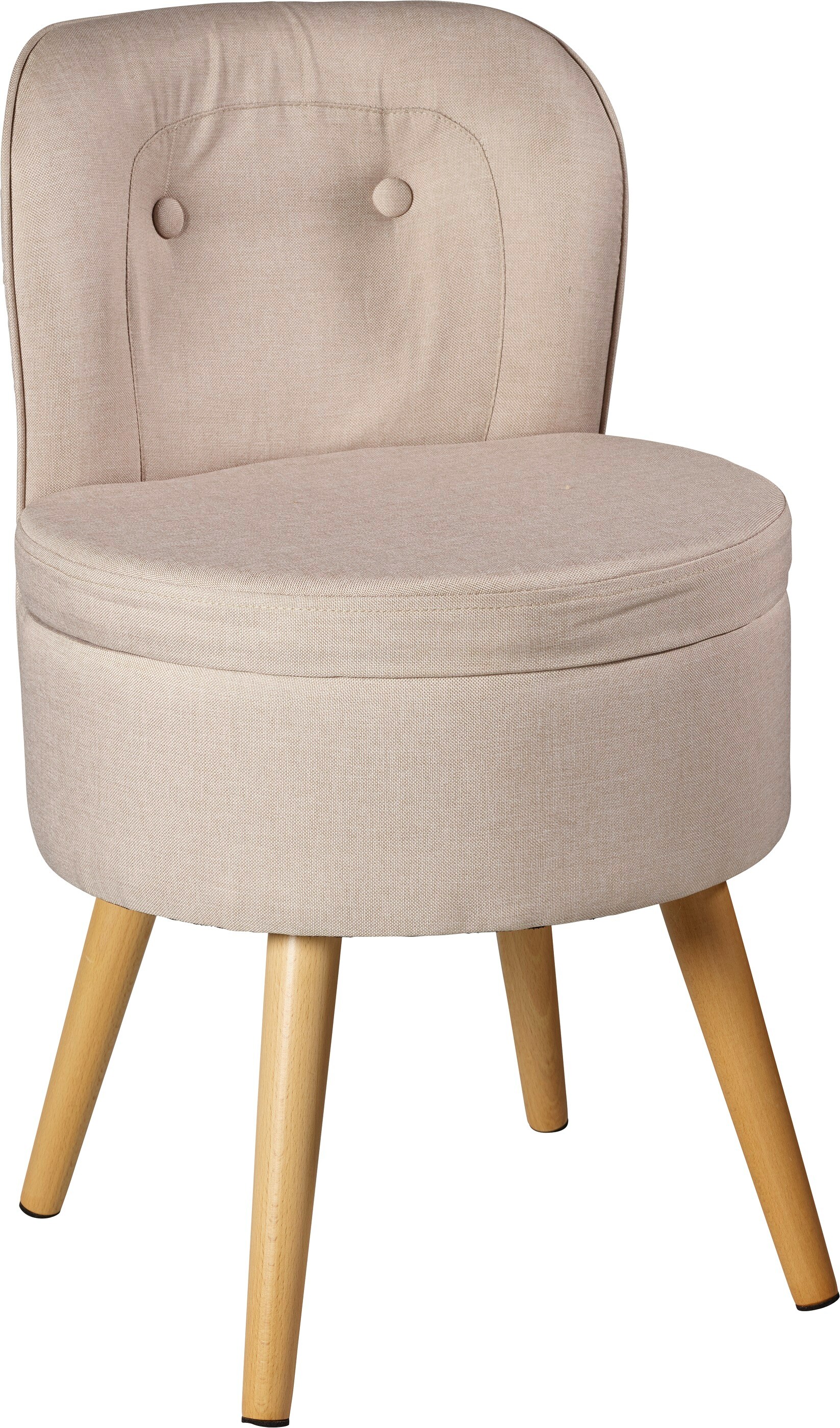ECHTWERK Kleiner Sessel/Hocker "VINCE"  - creme - Bild 1