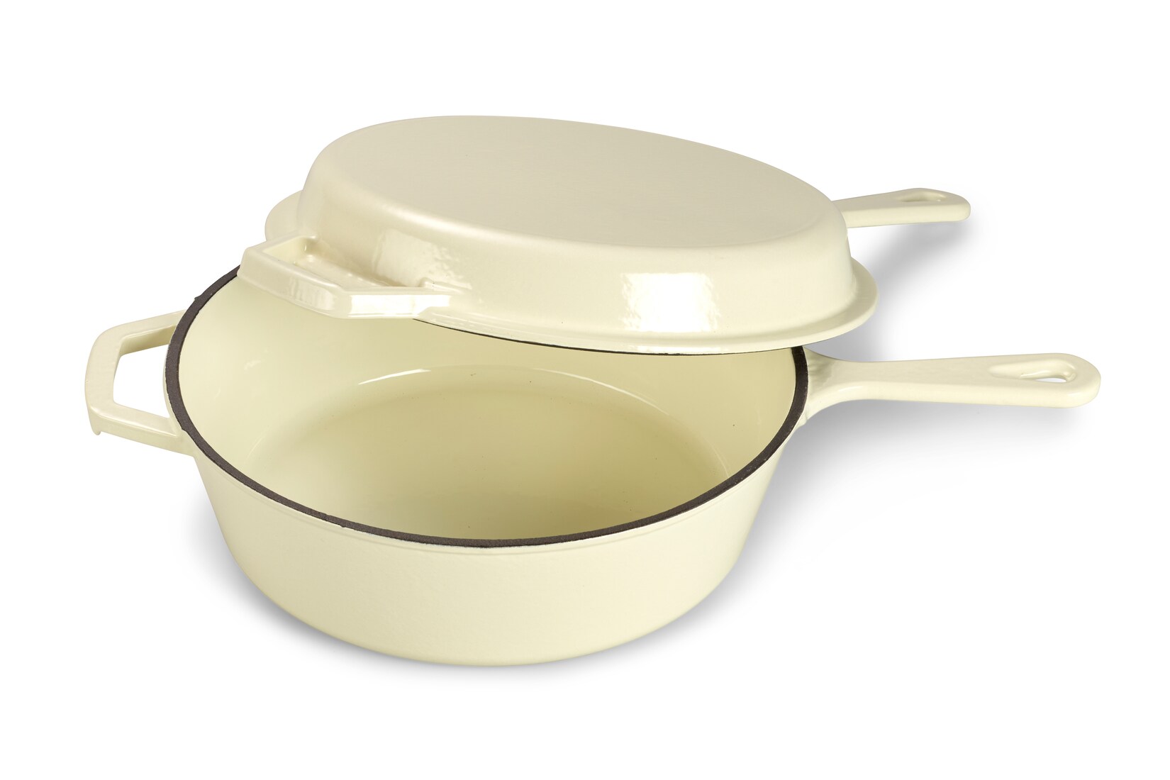 Topf & Pfanne aus Gusseisen, creme, 26.5 x 42