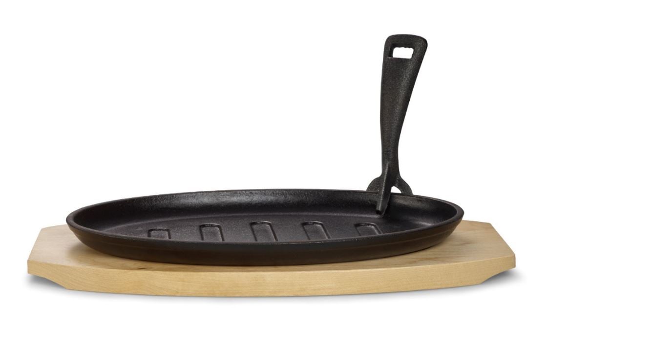 Servierpf&auml;nnchen "Oval" Grillstreifen, 28 x 18 cm - Bild 1