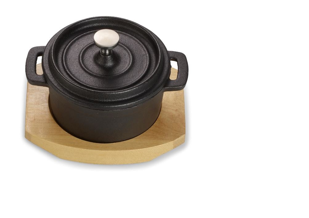 Mini-Kochtopf aus Gusseisen, 10 x 13 x 4,8 cm - Bild 1