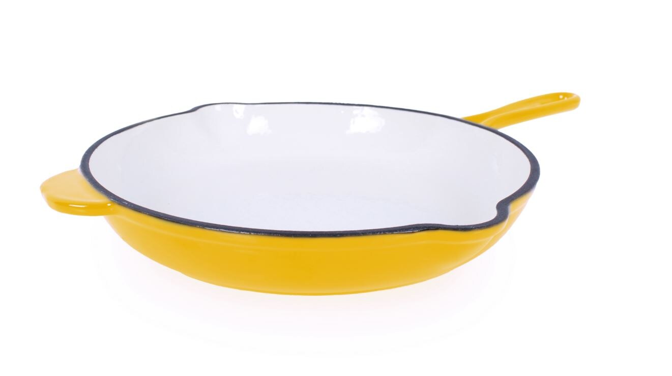 Gusseisen Bratpfanne gelb - Bild 1