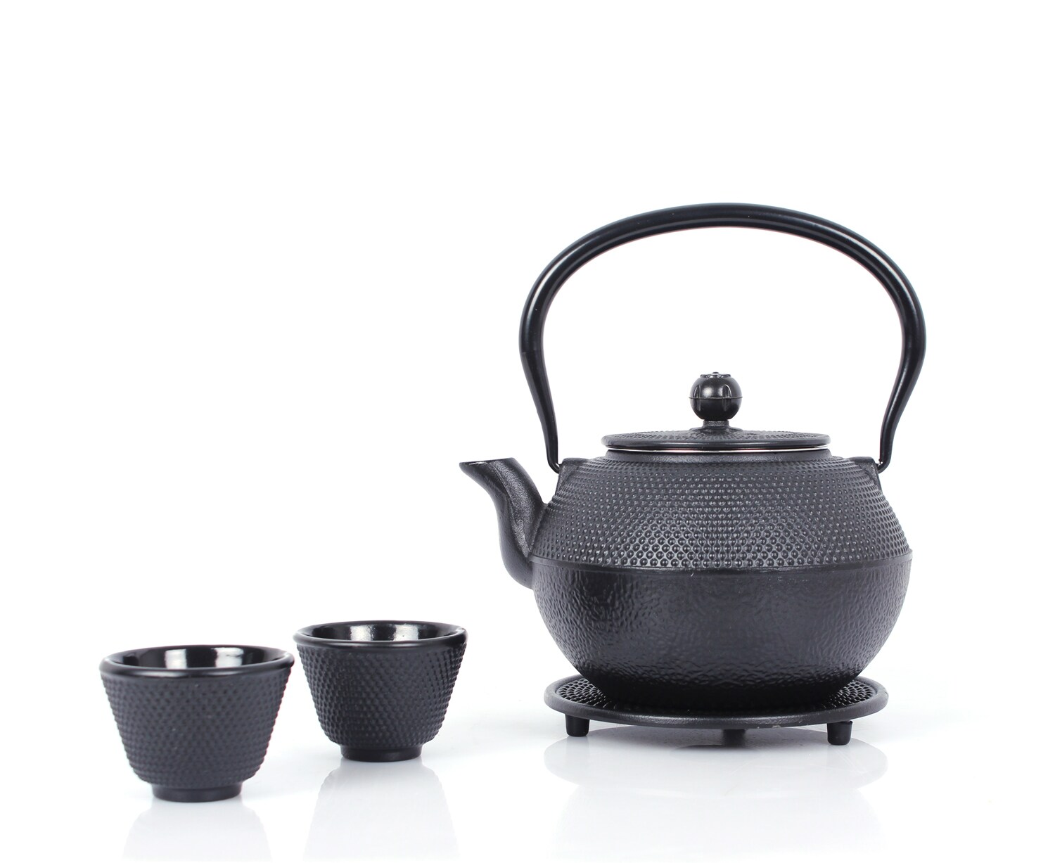 Teeservice aus Gusseisen schwarz 1,1L