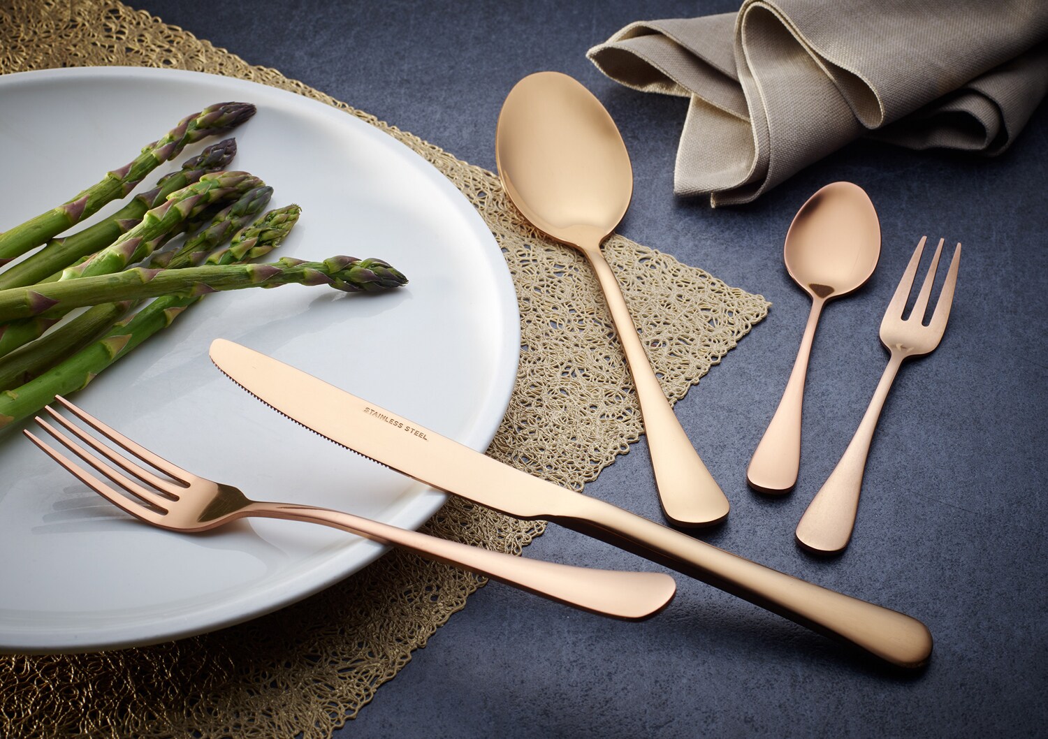 ECHTWERK Tafelbesteck „Sorrent“ 30tlg – kupfer | 04260238064373