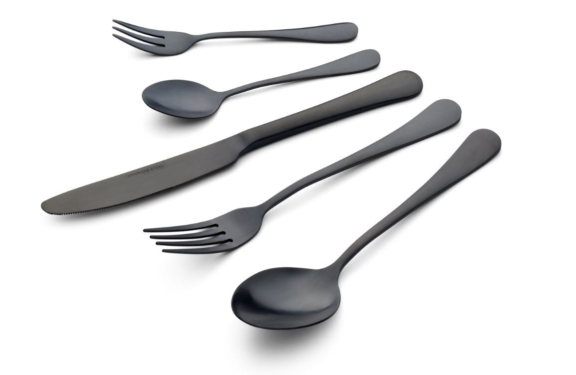 ECHTWERK Tafelbesteck „Sorrent“ 30tlg – schwarz | 04260238064380