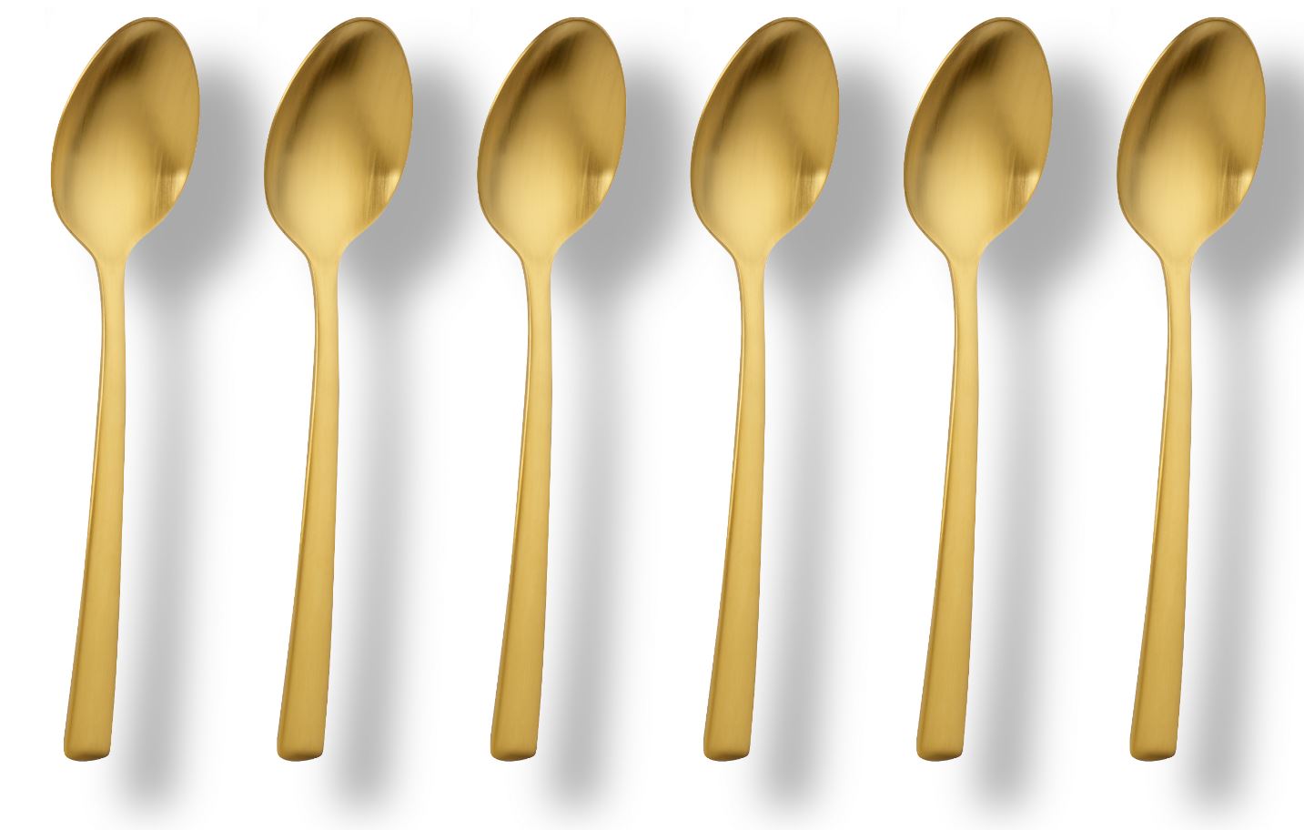 ECHTWERK "Avelino" Kaffee-/Teel&ouml;ffel 6tlg. - gold - Bild 1
