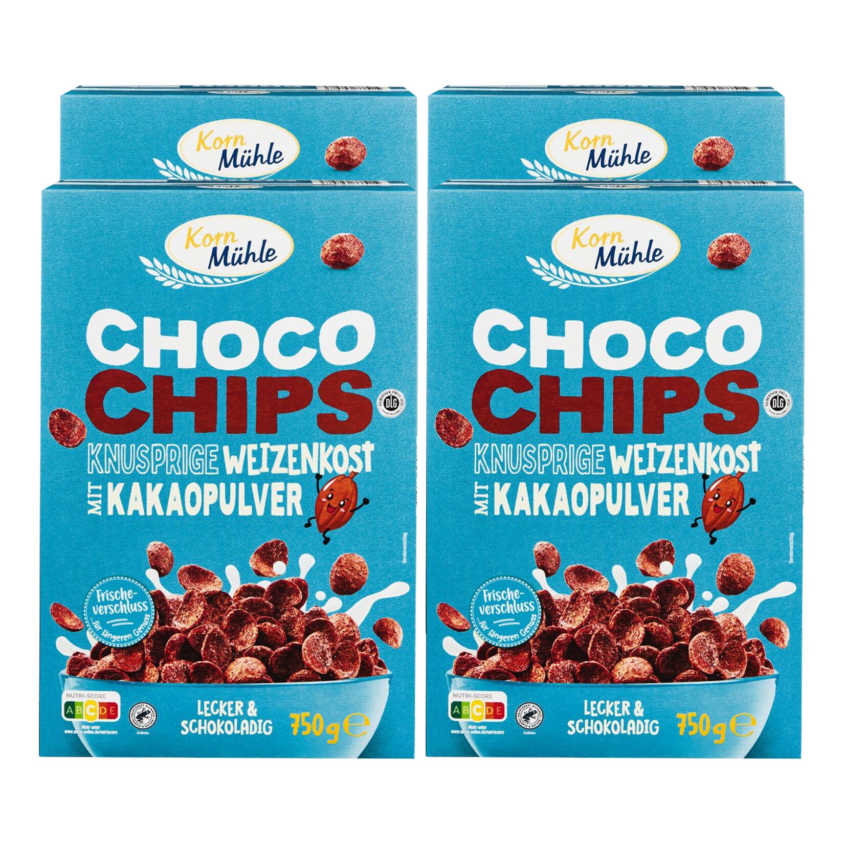 Kornm&uuml;hle Schoko Chips 750 g, 4er Pack - Bild 1