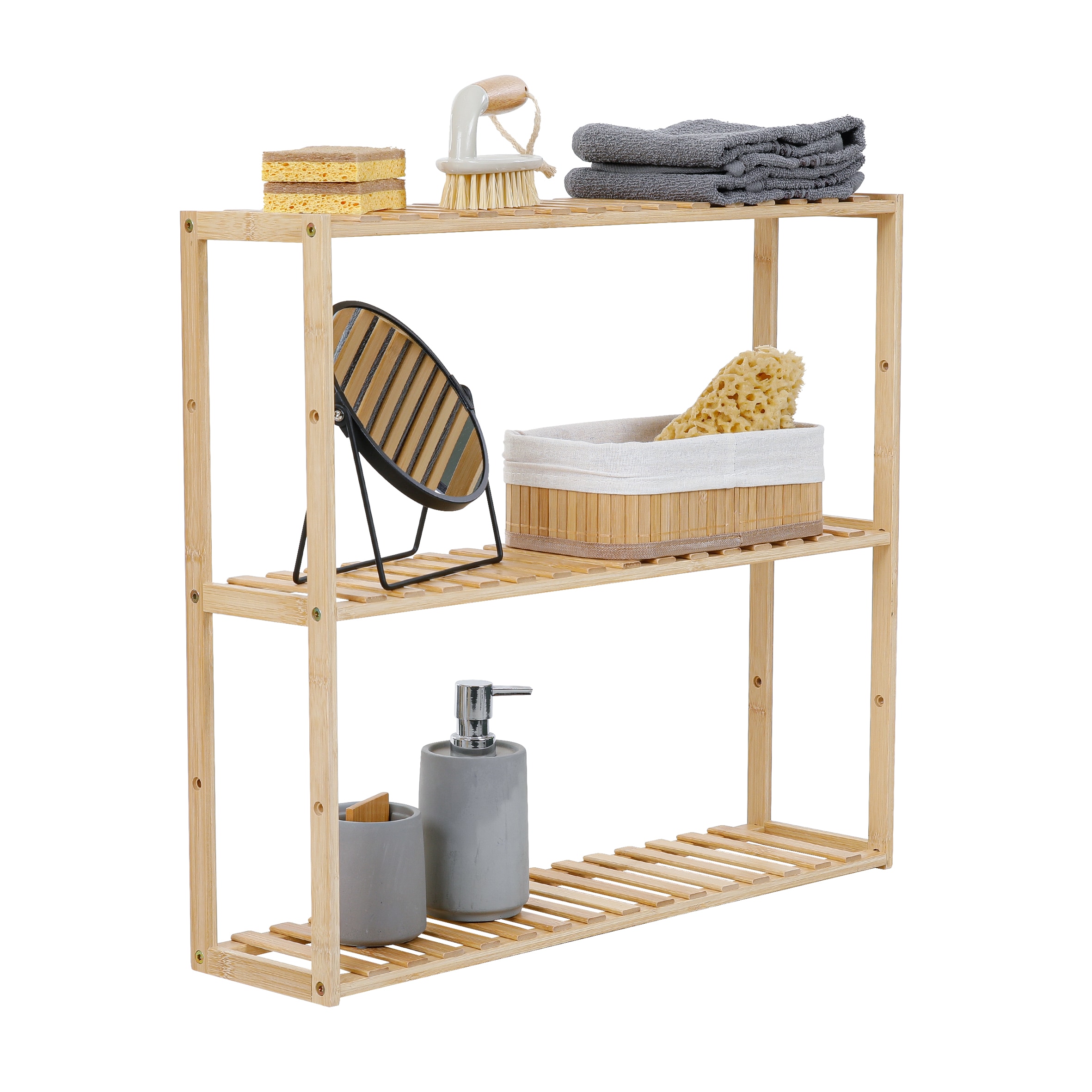 Bambus Badregal 3 Ablagen - Bild 1