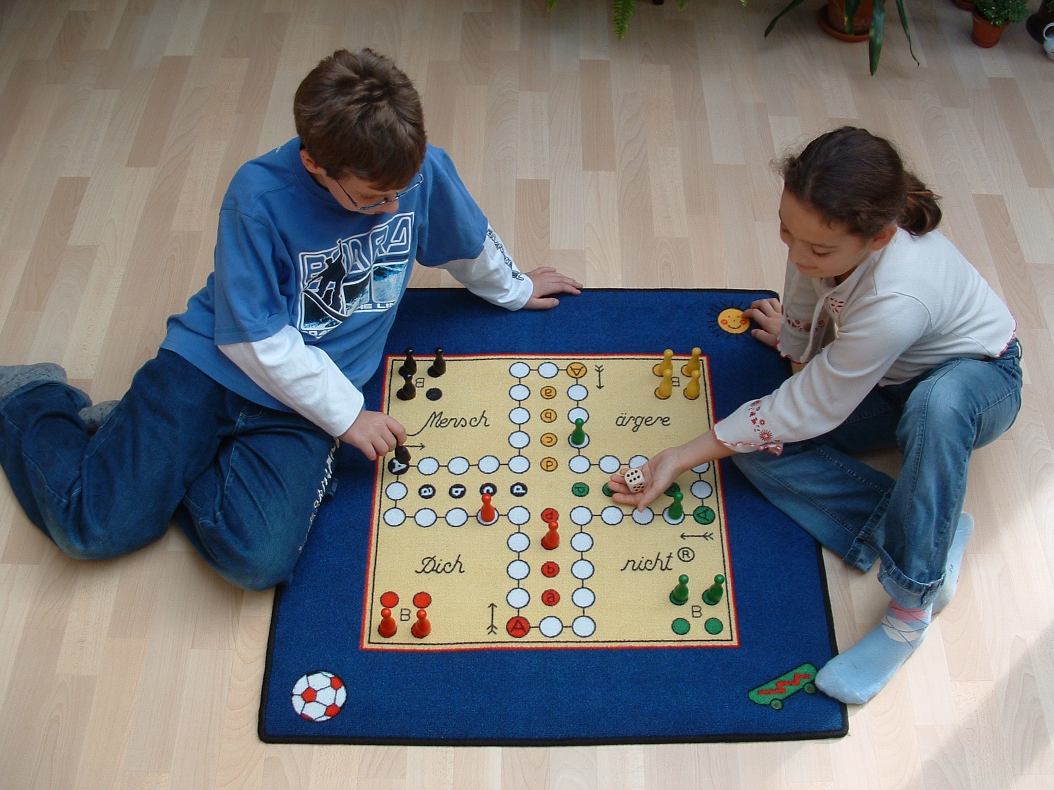 Spielteppich Mensch &auml;rgere dich nicht, 92x92 cm - Bild 1