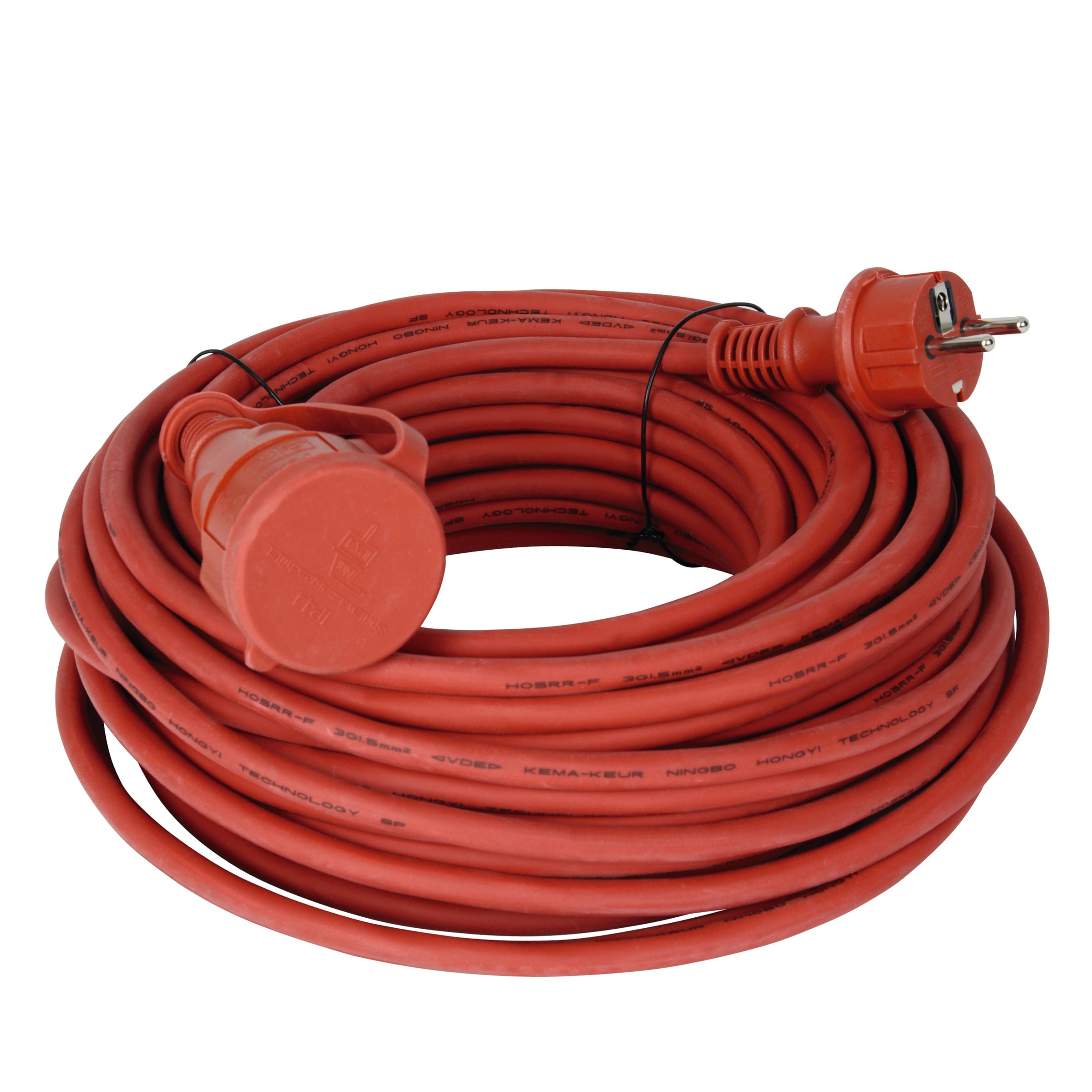 Unitec Verl&auml;ngerungskabel 20 m, rot - Bild 1